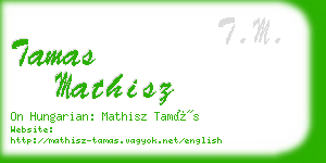 tamas mathisz business card